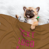 Custom Khaki Pink Pet Blanket