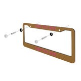 Custom Khaki Pink License Plate Frame