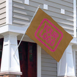Custom Khaki Pink Flag