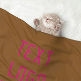 Custom Khaki Pink Pet Blanket
