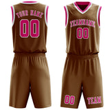 Custom Khaki Pink Basketball Set