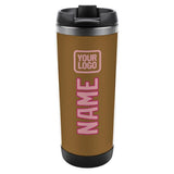 Custom Khaki Light Pink Stainless Steel Water Cup