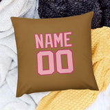 Custom Khaki Light Pink Pillowcase