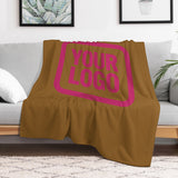 Custom Khaki Pink Blanket