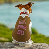 Custom Khaki Light Pink Pet Vest