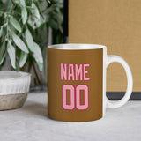 Custom Khaki Light Pink Mug