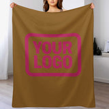 Custom Khaki Pink Blanket