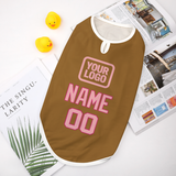 Custom Khaki Light Pink Pet Vest