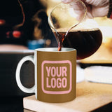 Custom Khaki Light Pink Mug