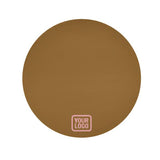 Custom Khaki Light Pink Round Table Cloth