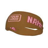 Custom Khaki Light Pink Sports headband