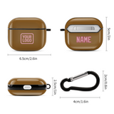 Custom Khaki Light Pink AirPods Case (3rd Generation)