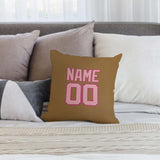 Custom Khaki Light Pink Pillowcase