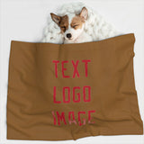 Custom Khaki Red Pet Blanket