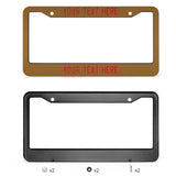 Custom Khaki Red License Plate Frame