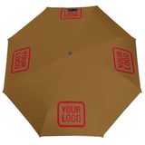 Custom Khaki Red Automatic Umbrella