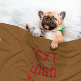 Custom Khaki Red Pet Blanket