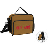 Custom Khaki Red Lunch Bag