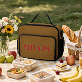 Custom Khaki Red Lunch Bag