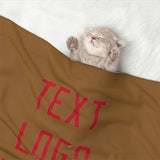 Custom Khaki Red Pet Blanket