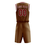 Custom Khaki Red Basketball Set