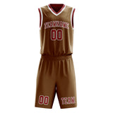 Custom Khaki Red Basketball Set