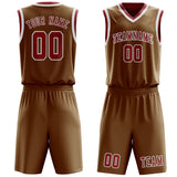 Custom Khaki Red Basketball Set