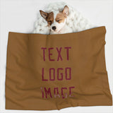 Custom Khaki Crimson Red Pet Blanket