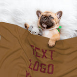 Custom Khaki Crimson Red Pet Blanket