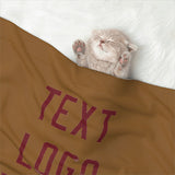 Custom Khaki Crimson Red Pet Blanket