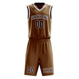 Custom Khaki Crimson Red Basketball Set