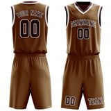 Custom Khaki Crimson Red Basketball Set