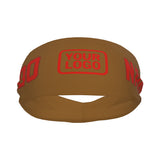Custom Khaki Orange Red Sports headband