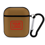 Custom Khaki Orange Red AirPods Case