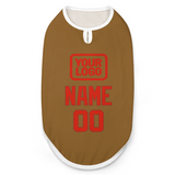 Custom Khaki Orange Red Pet Vest