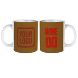 Custom Khaki Orange Red Mug