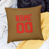 Custom Khaki Orange Red Pillowcase