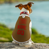 Custom Khaki Orange Red Pet Vest