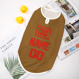 Custom Khaki Orange Red Pet Vest