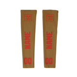Custom Khaki Orange Red Arm Sleeve