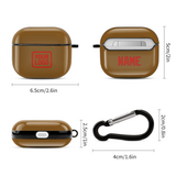 Custom Khaki Orange Red AirPods Case (3rd Generation)