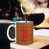 Custom Khaki Orange Red Mug