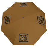 Custom Khaki Black Automatic Umbrella