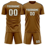 Custom Khaki Cream Soccer Jersey