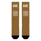 Custom Khaki Cream Knee-High Sock