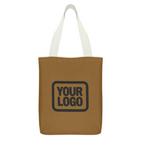 Custom Khaki Cream Canvas Tote Bag