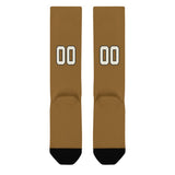 Custom Khaki Cream Knee-High Sock