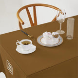 Custom Khaki Black Square Table Cloth