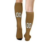Custom Khaki Cream Knee-High Sock