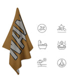 Custom Khaki Gray Beach Towel